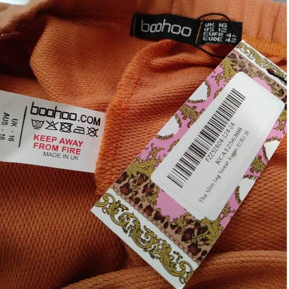 Boohoo slim leg sweat jogger size 12 NWT - Picture 4 of 7